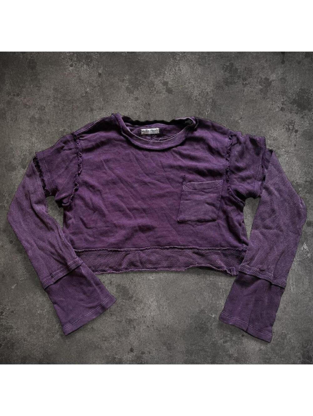 Free People Women's Purple Crop-top